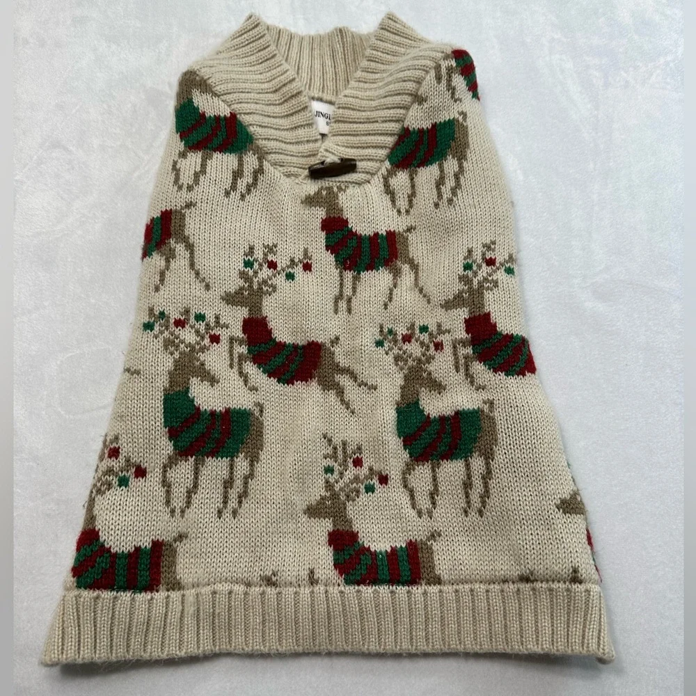 Jingles‎ & Joy Small Dog Reindeer Holiday Christmas Sweater